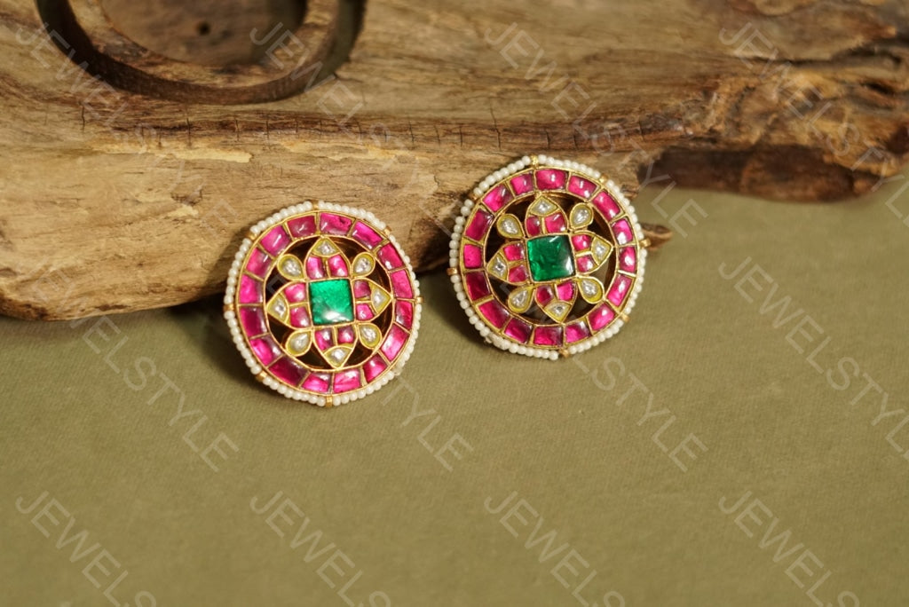 Kundan studs(1-1074)(PREORDER) - JEWELSTYLE