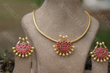 Pink Kundan Necklace set  (4-3021)(AK)(OFFER PIECE)
