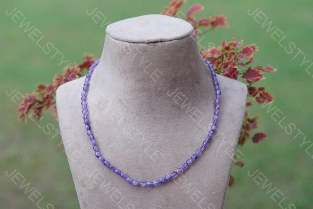 Amethyst Necklace (4-4825)(F) - JEWELSTYLE