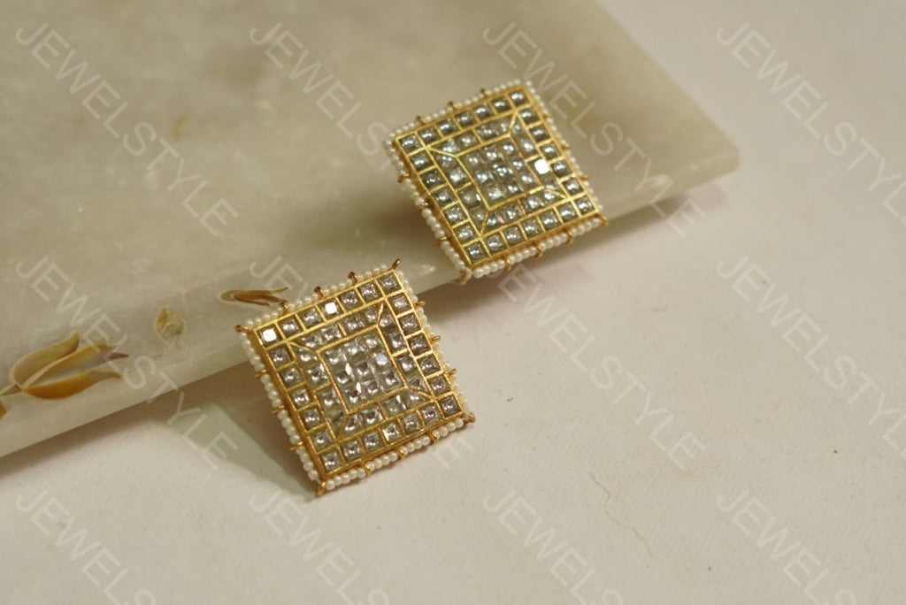 Kundan studs(PREORDER) 1-1114 - JEWELSTYLE