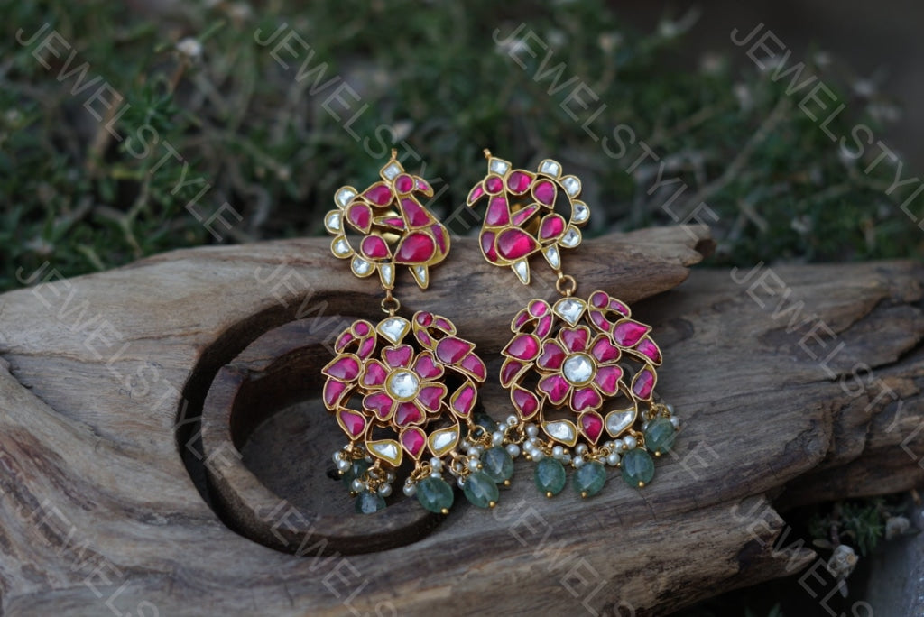 Kundan Earrings (1-1501)(PREORDER) - JEWELSTYLE