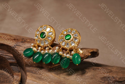 Kundan earring (1-2444)(R)(PREORDER) - JEWELSTYLE