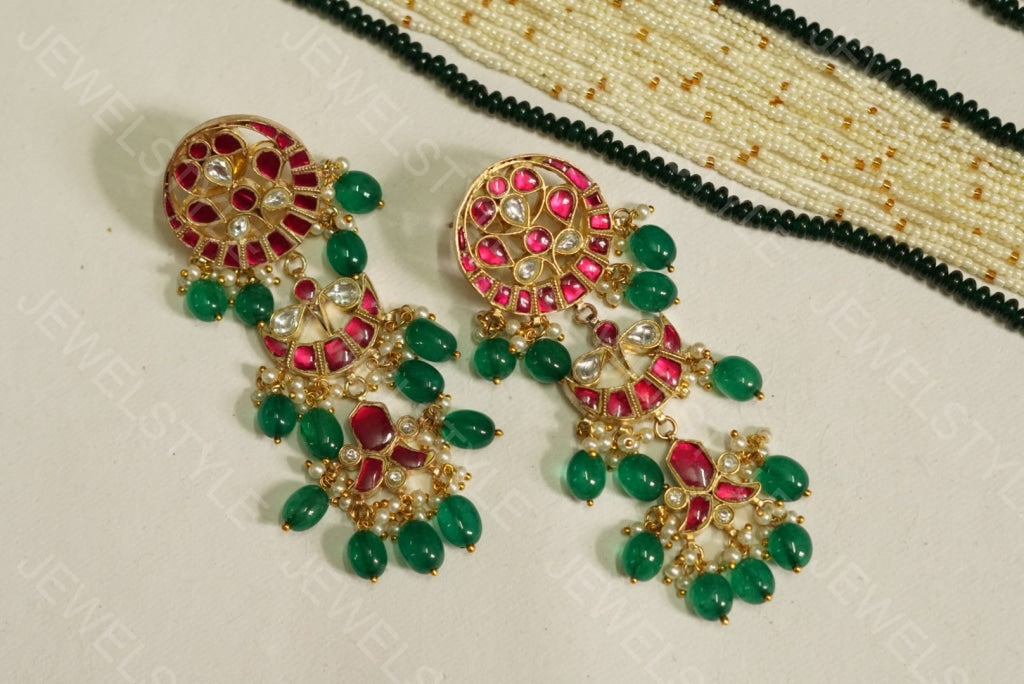 Kundan Necklace set(Preorder) 4-1136-c - JEWELSTYLE
