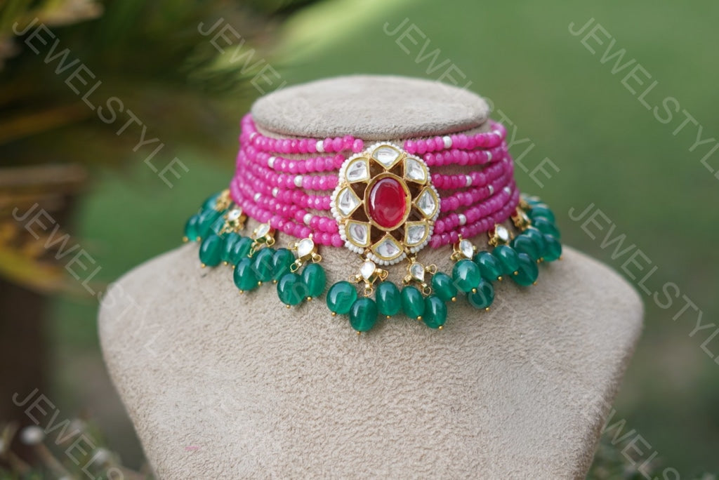Pink Choker(4-808)(PREORDER) - JEWELSTYLE