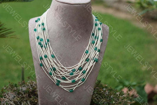 Beads Necklace (4-1491)(N) - JEWELSTYLE