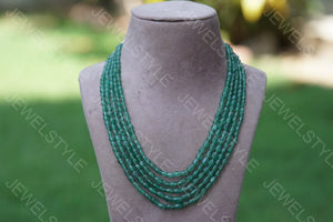 Dark green fluorite beads Necklace (4-4515)(F)