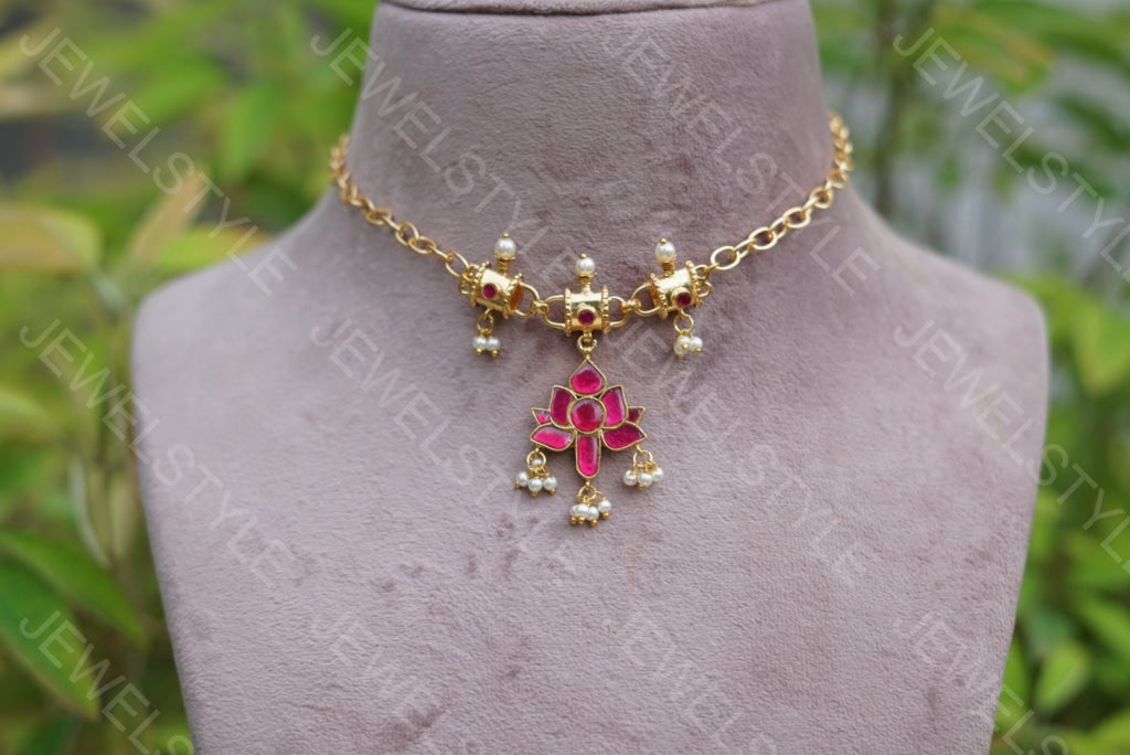 Kundan Pendant chain (4-2075)(Preorder)