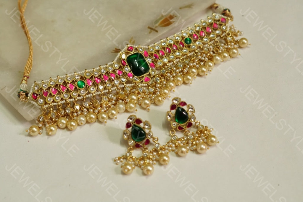 Kundan Choker set(PREORDER)(4-1517) - JEWELSTYLE