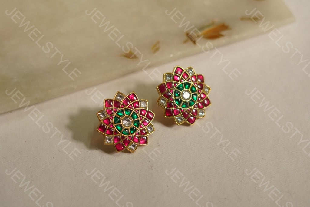 Kundan studs(1-3)(preorder) - JEWELSTYLE