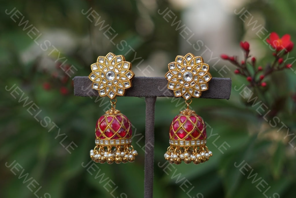 Kundan Jhumki (1-1487)(PREORDER) - JEWELSTYLE