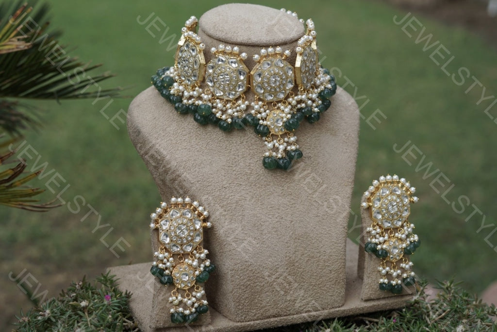 Polki Choker set(Preorder) 4-694 - JEWELSTYLE