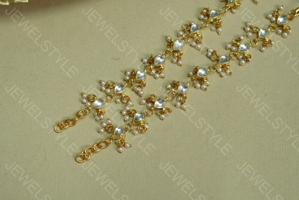 Kundan Ear Chain (9-24) - JEWELSTYLE