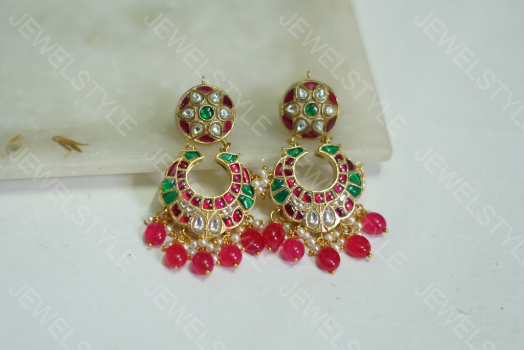 Small Kundan Chandbali (1-1291)(Preorder)
