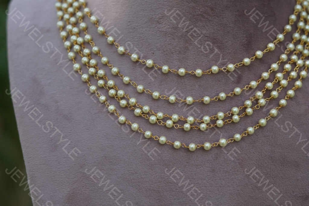 Small pearl Necklace(4-1409)(N) - JEWELSTYLE