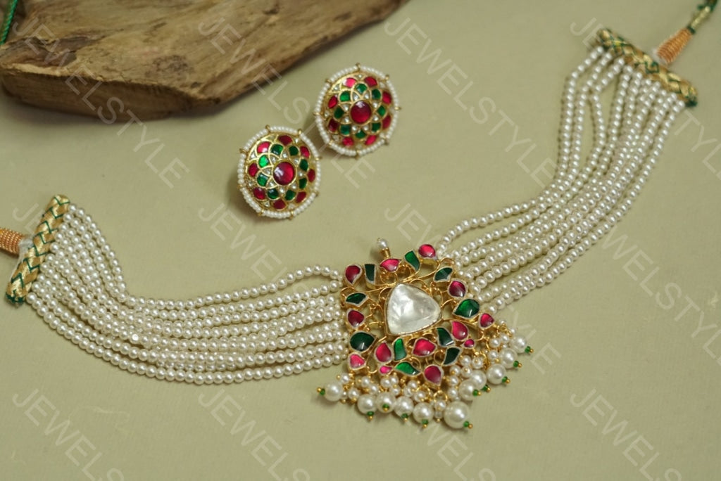 Kundan choker set (Preorder) 4-914 - JEWELSTYLE