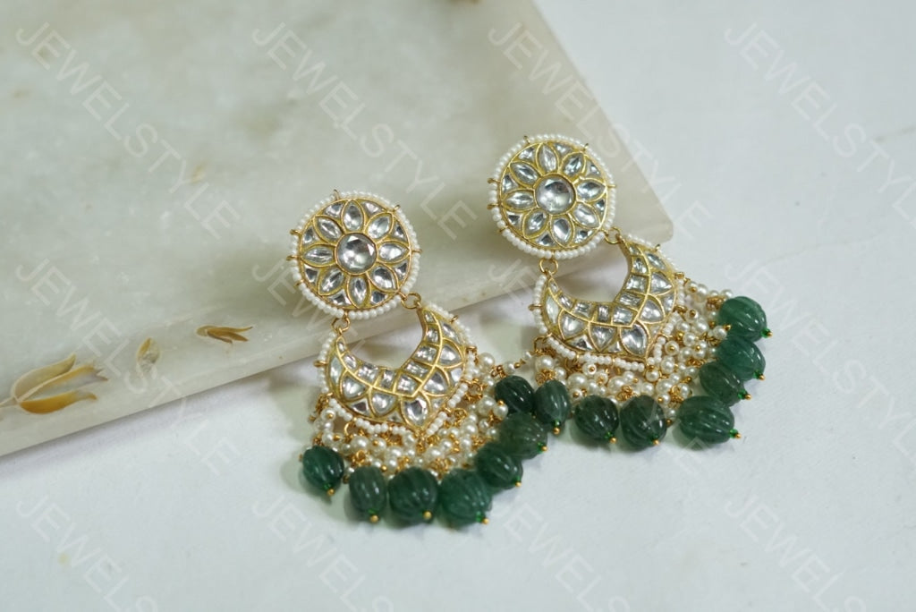 Small Kundan Chandbali (1-1292)(Preorder)