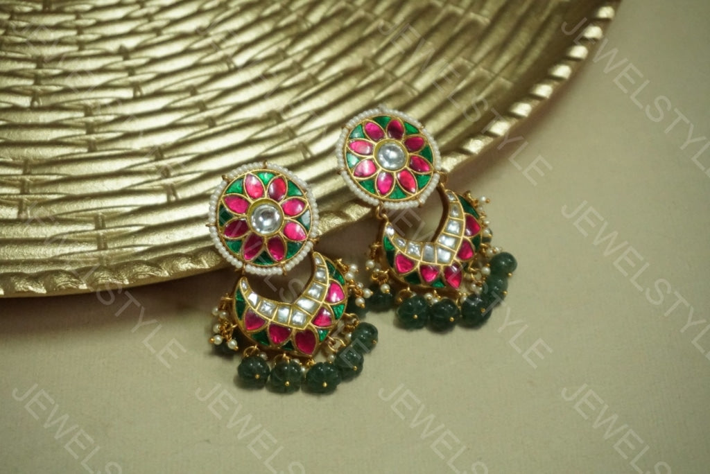 Kundan Earrings (1-1347)(PREORDER) - JEWELSTYLE