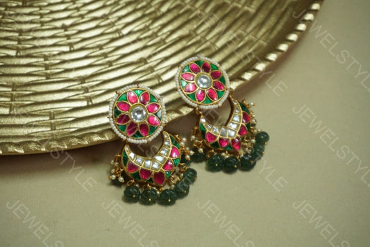 Kundan Earrings (1-1347)(PREORDER) - JEWELSTYLE