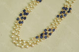 Blue beads Necklace (4-3467)(N)