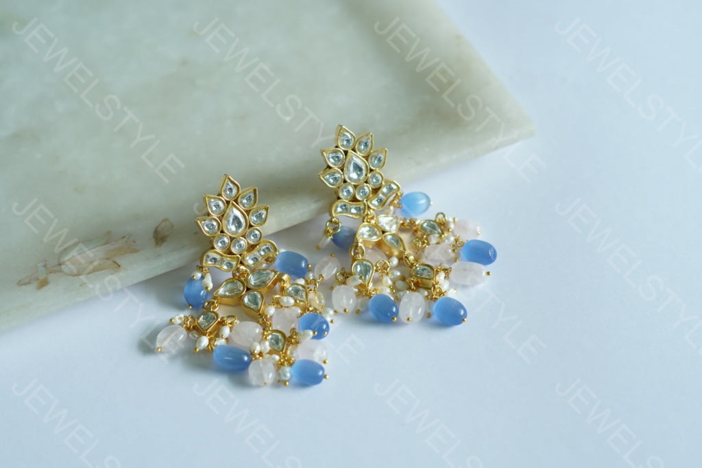 Kundan Earrings (1-2040)(R)(PREORDER)