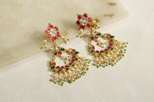 Kundan earrings(Preorder) 1-5 - JEWELSTYLE