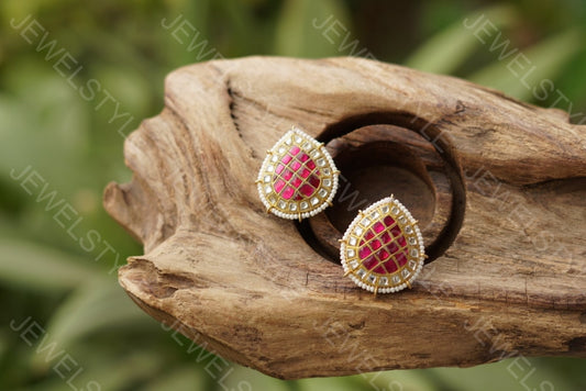 Kundan studs(1-2)(PREORDER) - JEWELSTYLE