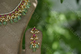 Pink Kundan Necklace set  (4-3735)(N)