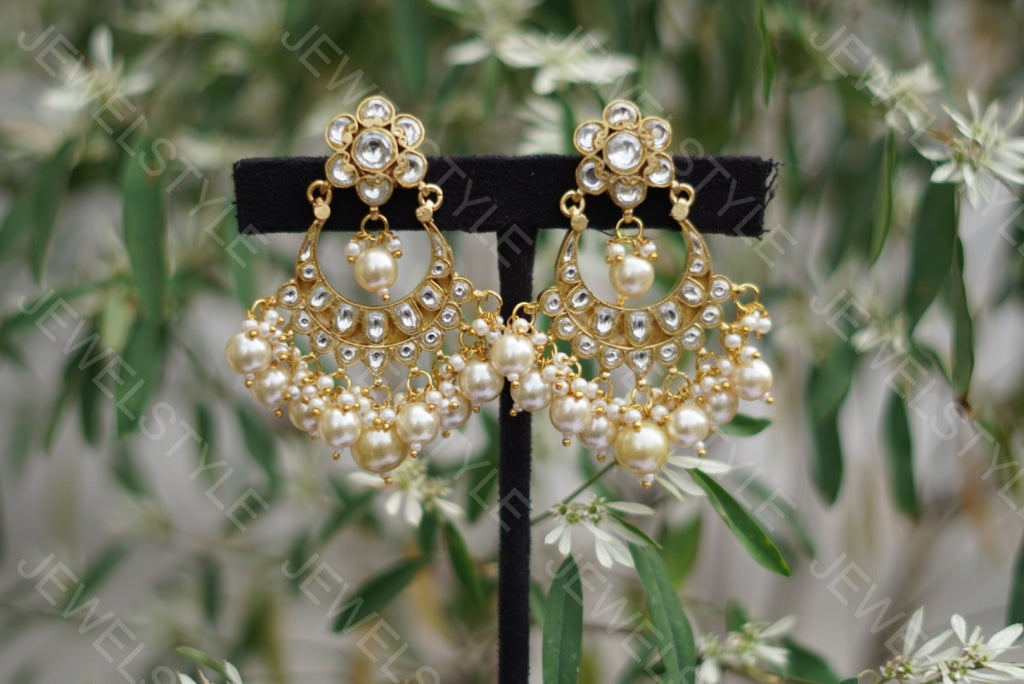 Kundan earrings(Preorder) 1-1028 - JEWELSTYLE