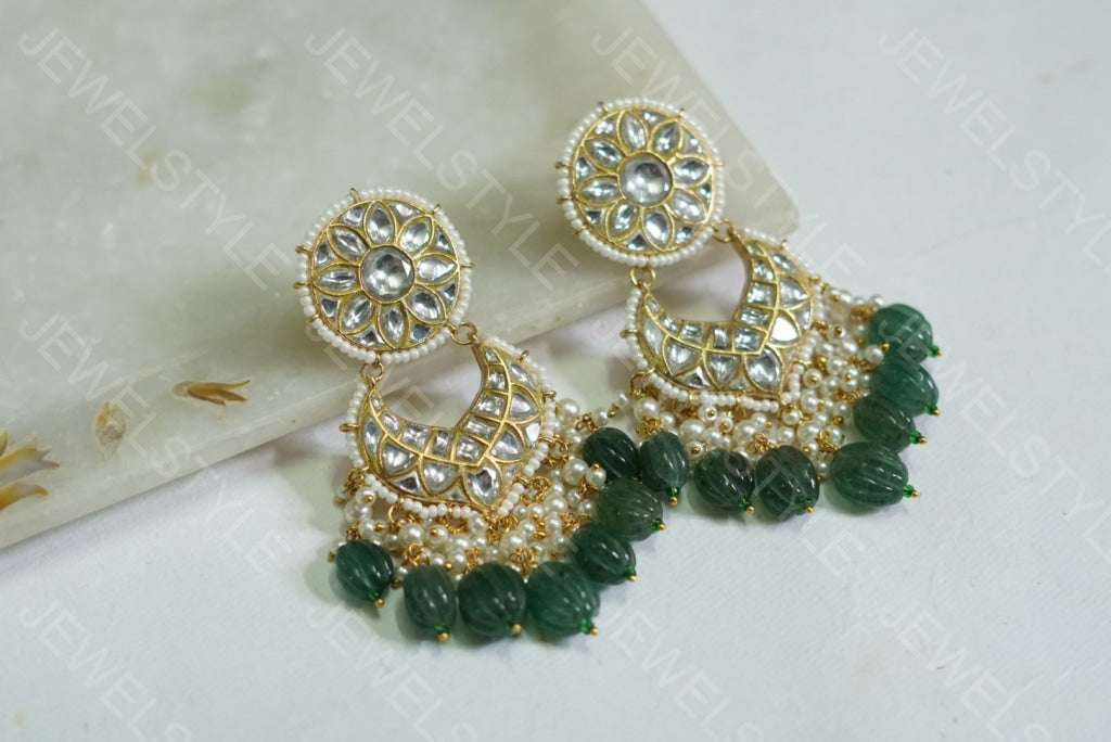 Small Kundan Chandbali (1-1292)(Preorder)