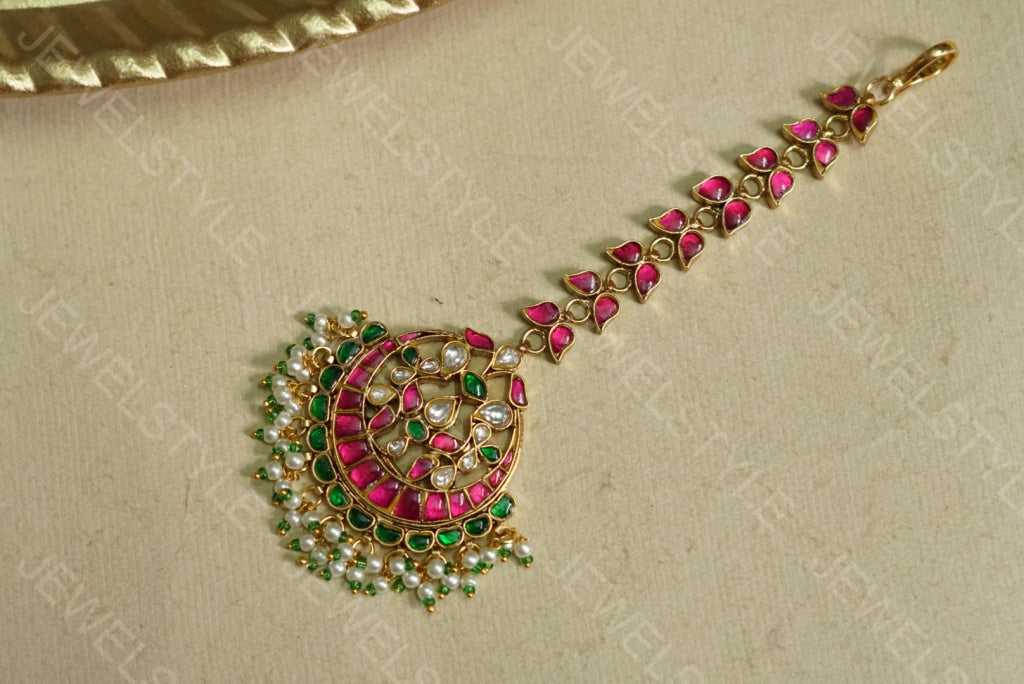 Big Kundan Maangtika (5-701)(PREORDER)