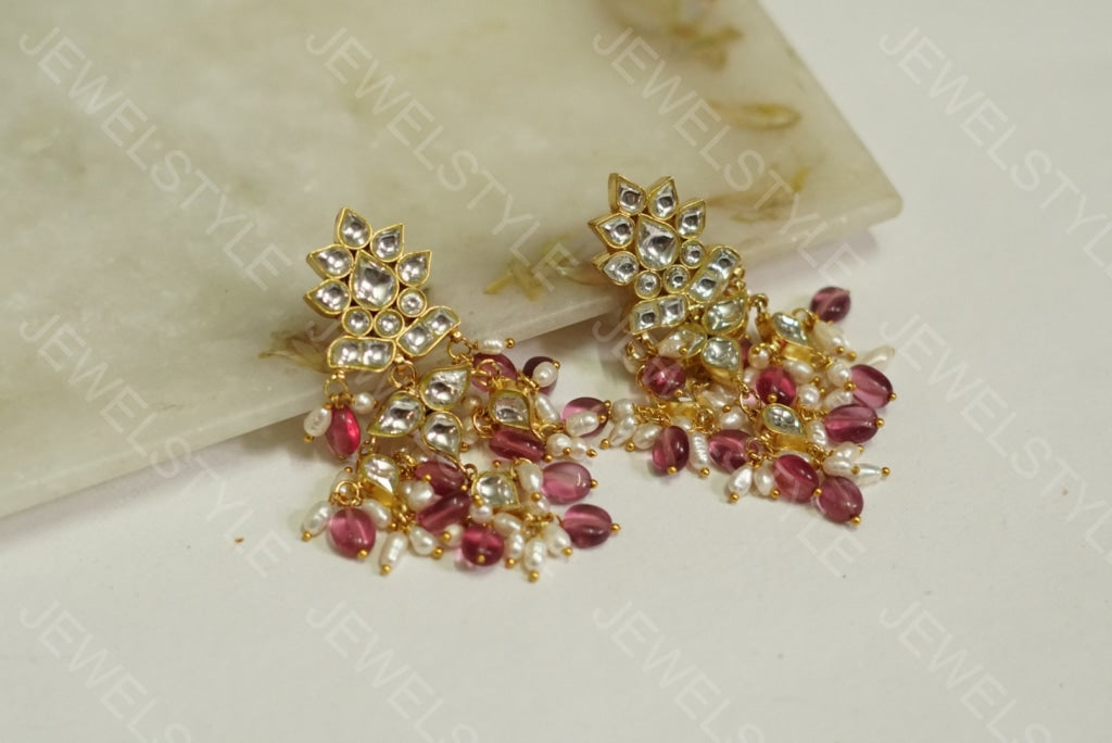 Kundan earrings(1-106)(PREORDER) - JEWELSTYLE