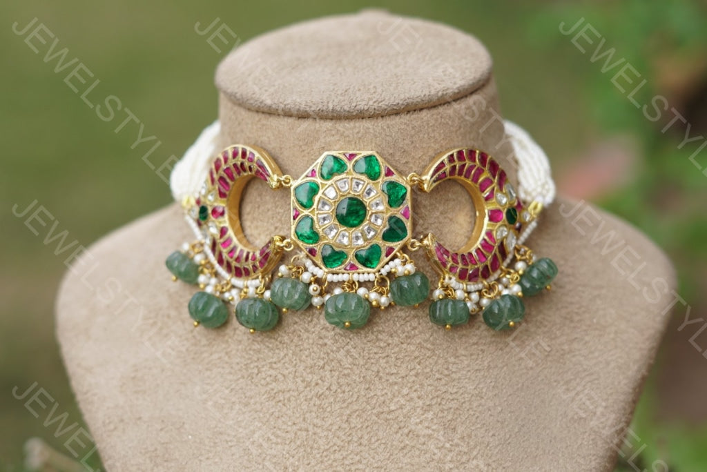 Kundan choker( available on Preorder) 4-1082 - JEWELSTYLE