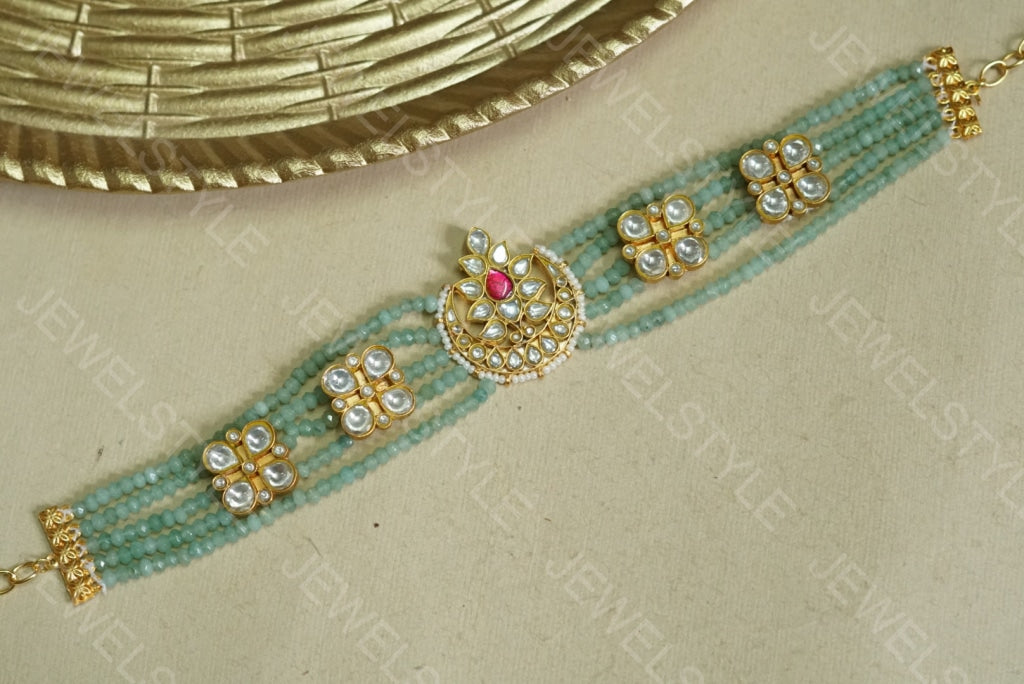 Kundan Choker Necklace (4-3278)(preorder)