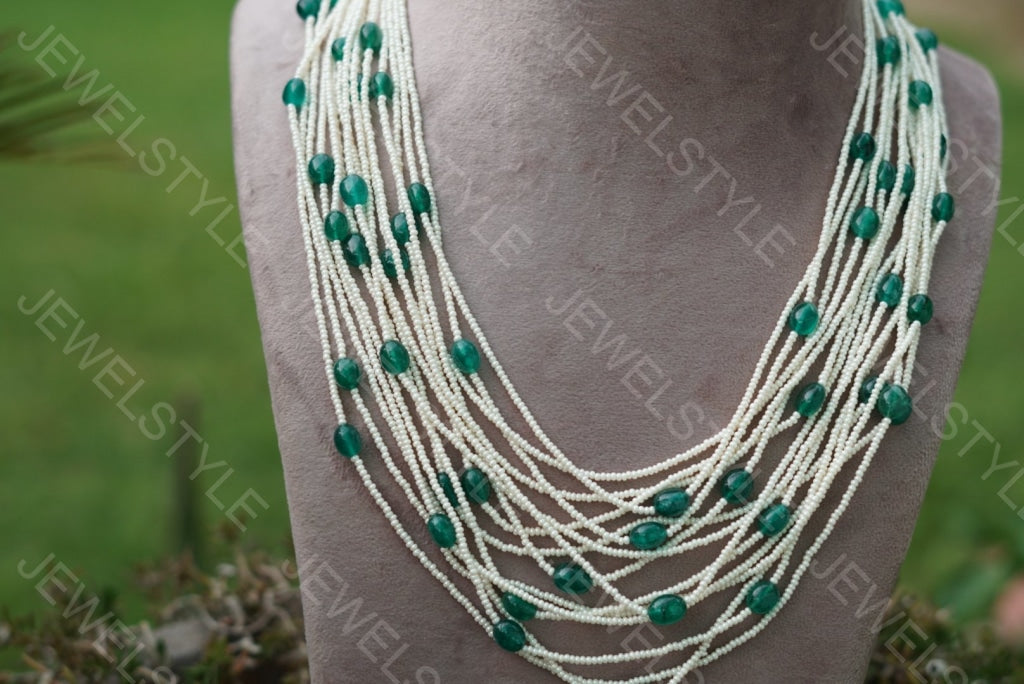 Beads Necklace (4-1491)(N) - JEWELSTYLE