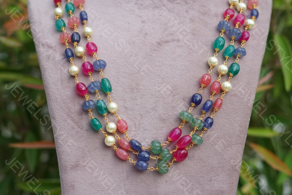 Multibeads Necklace(4-1692)(N) - JEWELSTYLE