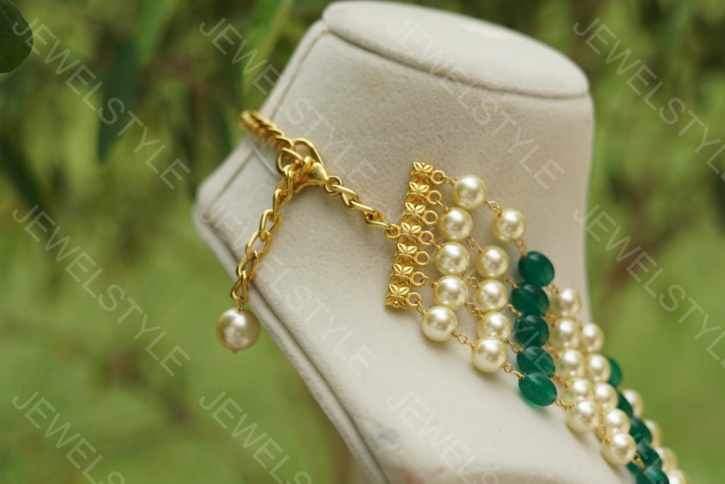 Green beads necklace - JEWELSTYLE