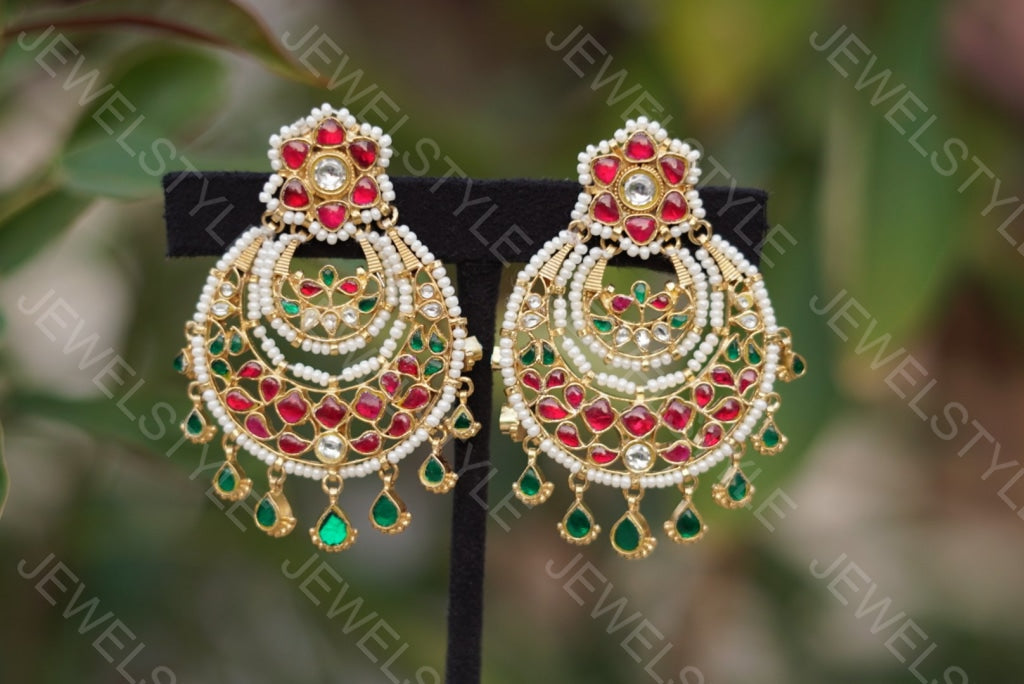 Kundan chandbali(Preorder) 1-945 - JEWELSTYLE