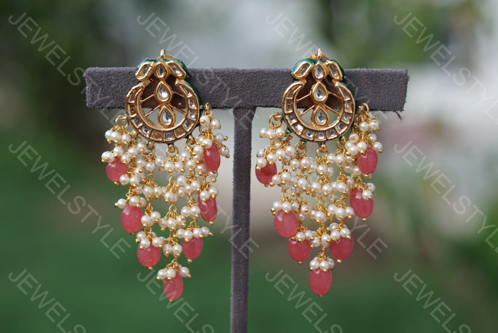 Kundan Earrings   (1-1851) - JEWELSTYLE