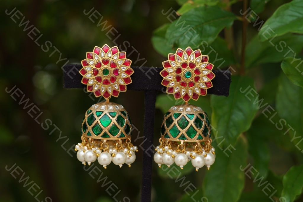 Kundan jhumki (Preorder) 1-643 - JEWELSTYLE