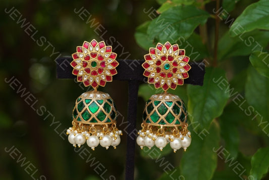 Kundan jhumki (Preorder) 1-643 - JEWELSTYLE
