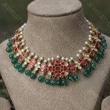 Pink Kundan Choker (Preorder) 4-907