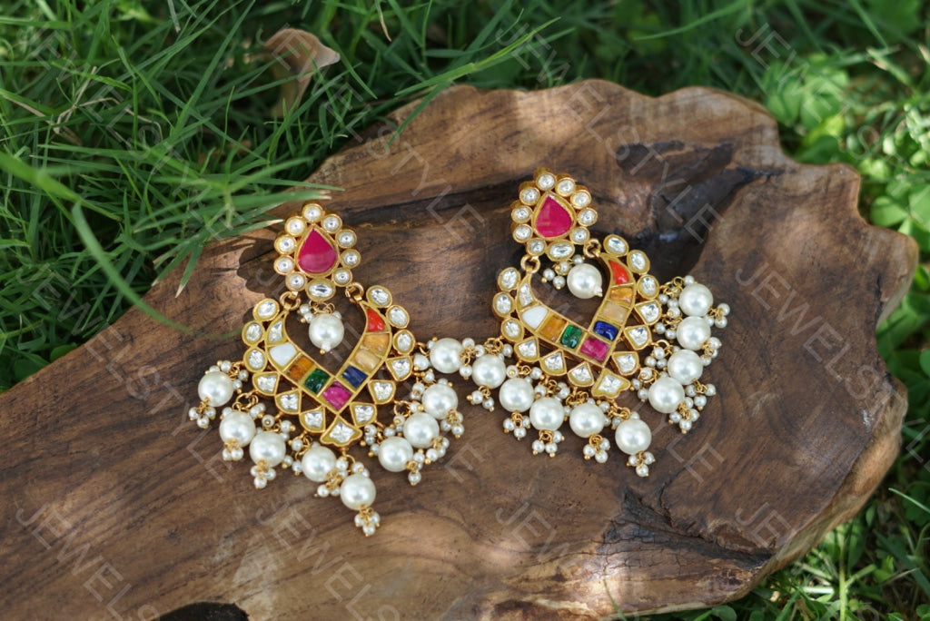 Kundan Earring (1-1322)(preorder) - JEWELSTYLE