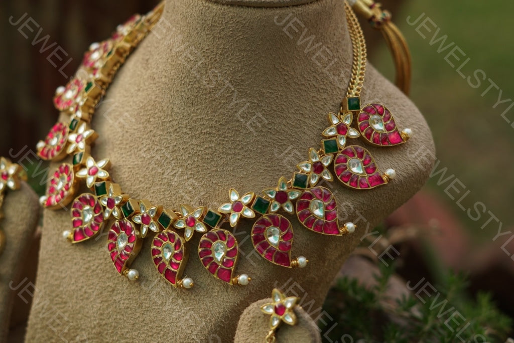 Mango Kundan necklace set(Preorder) 4-1138 - JEWELSTYLE
