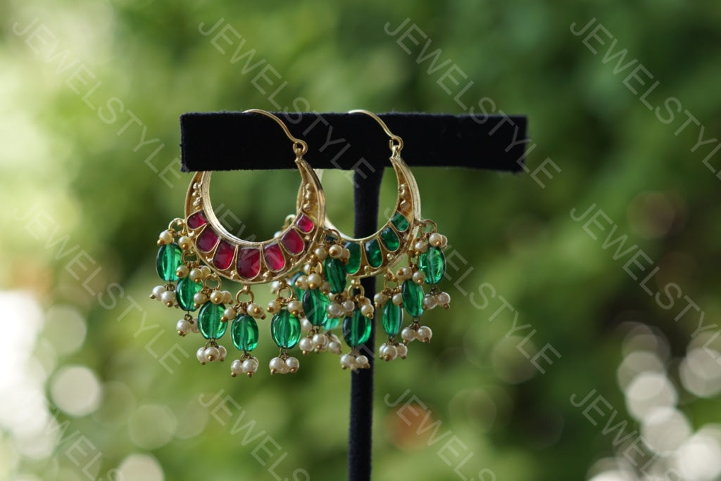 Reversible Kundan Bali - JEWELSTYLE