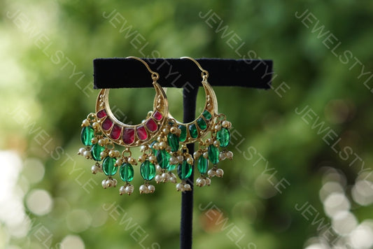 Reversible Kundan Bali - JEWELSTYLE