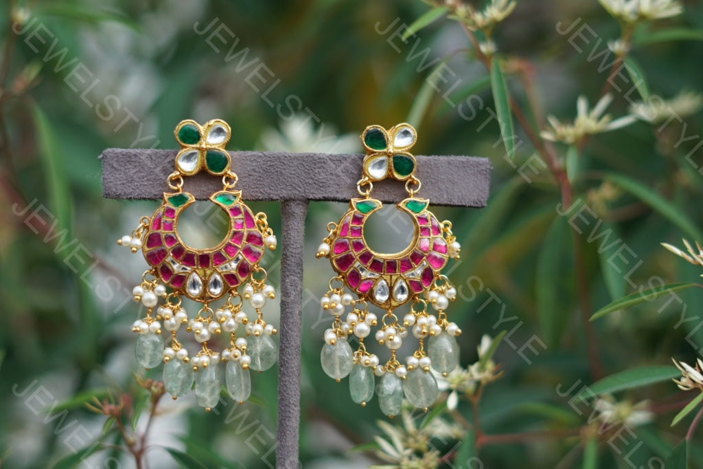 Kundan Earrings (1-1589) (PREORDER) - JEWELSTYLE