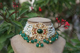 green centre stone Kundan Choker (4-2733)(preorder)