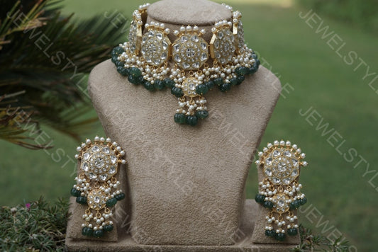 Polki Choker set(Preorder) 4-694 - JEWELSTYLE