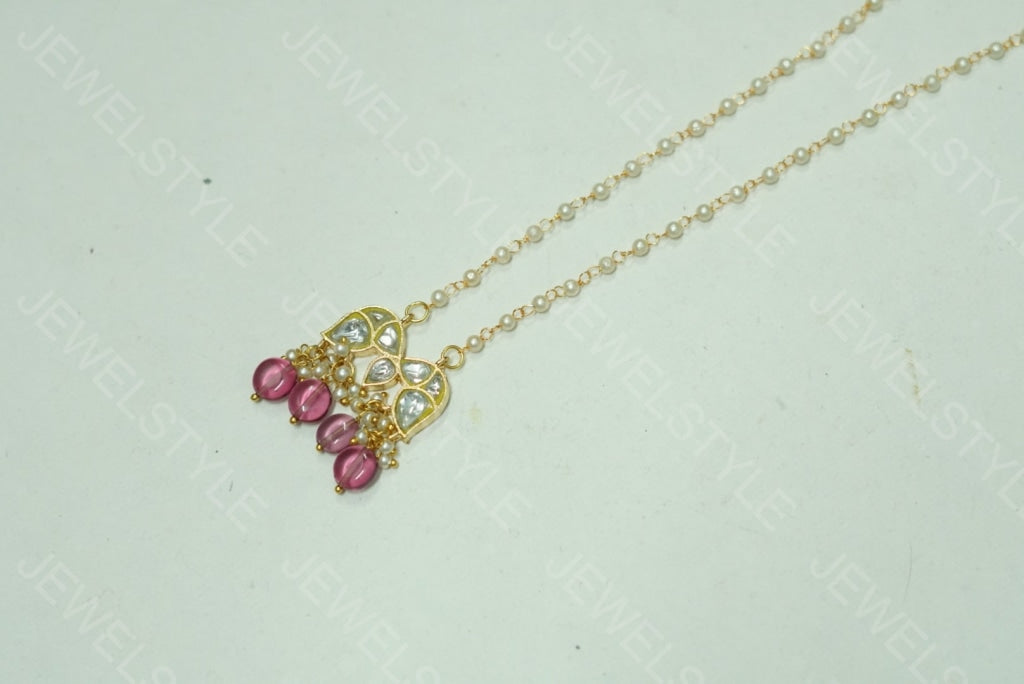 Kundan pendant (4-2869)(R) - JEWELSTYLE