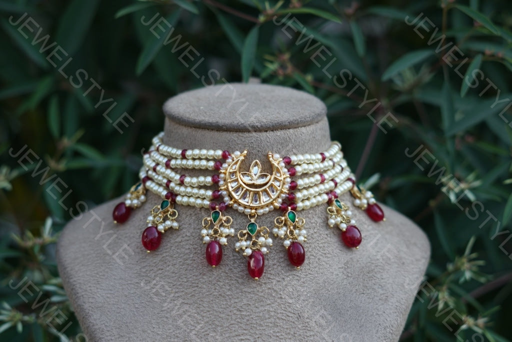 Kundan choker (4-2845)(N) - JEWELSTYLE